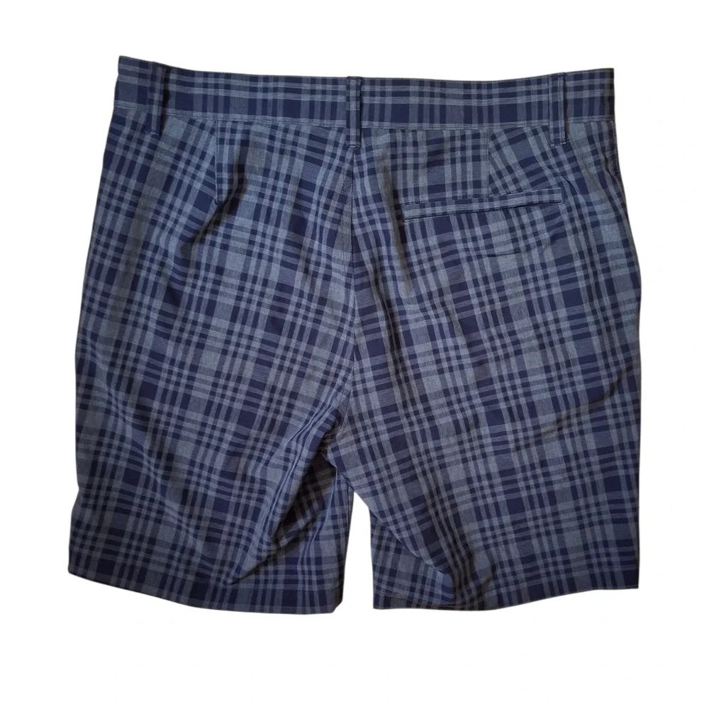 Rorie Whelan Golf Mens Blue‎ Plaid Flat Front Performance Golf Shorts Size 36
